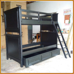 115-8700 Fairfax Twin : Giường 2 Tầng + Hộc Tủ Kéo